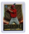 2023 Bowman Chrome Iconic Mike Trout Insert Card #BI-1 Los Angeles Angels