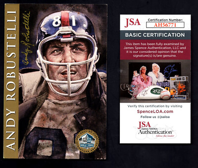 Andy Robustelli Signed Autograph Cardinals HOF Signature Series   JSA