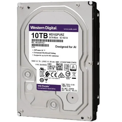 NEW WD Purple 10TB 7200RPM 256MB HDD Cache SATA 3.5
