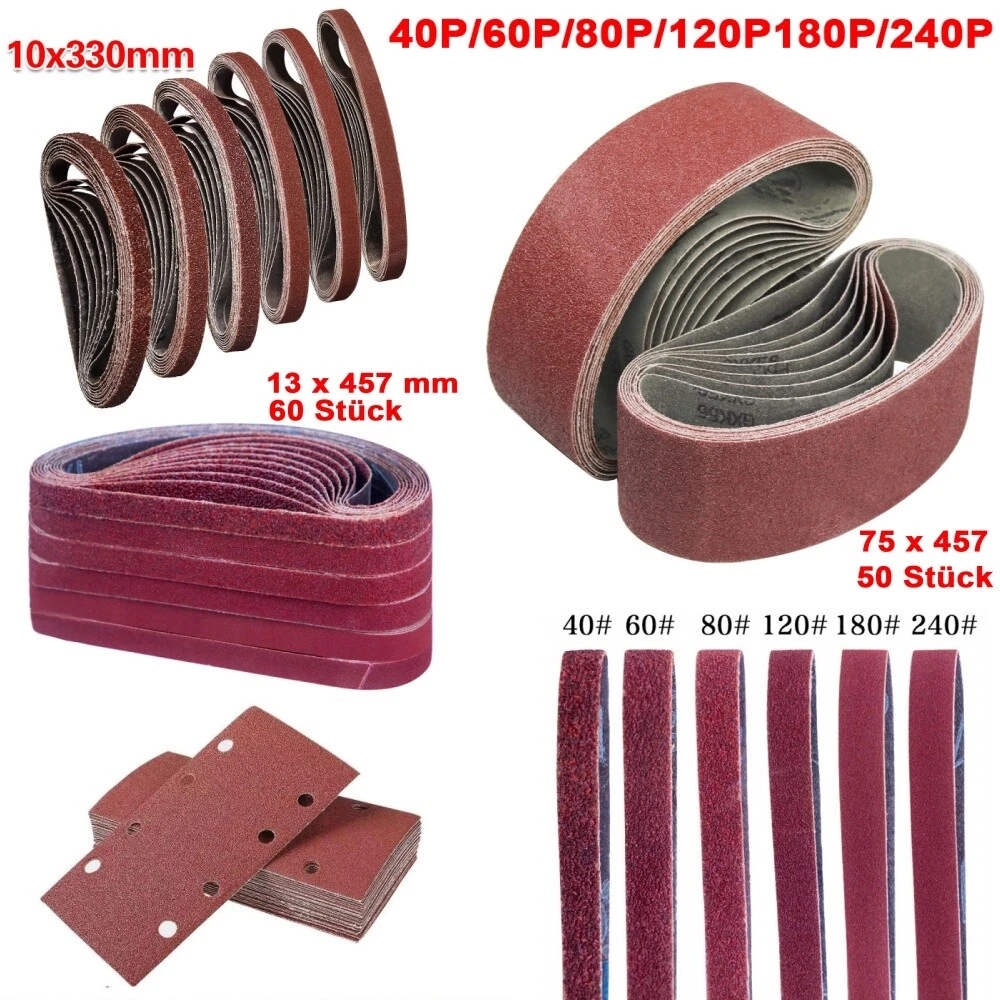 Schleifband Schleifbänder 75 x 457 für Lidl PARKSIDE Bandschleifer PBSD PBS 600