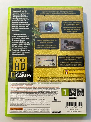 Jeu Xbox 360 Nat Geo Quiz! Wild Life - Version Française Complète Et Rare - Bon état