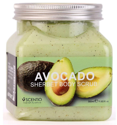 Wokali Avocado Sherbet Body Scrub Natural Whitening Exfoliating 350m /12.3oz NEW
