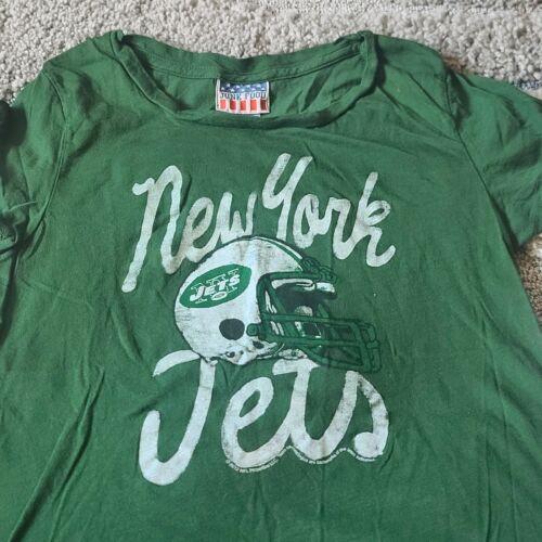 Junk Food Youth New York Jets Shirt Size XL Green Football NFL Short Sleeve - Picture 1 of 9