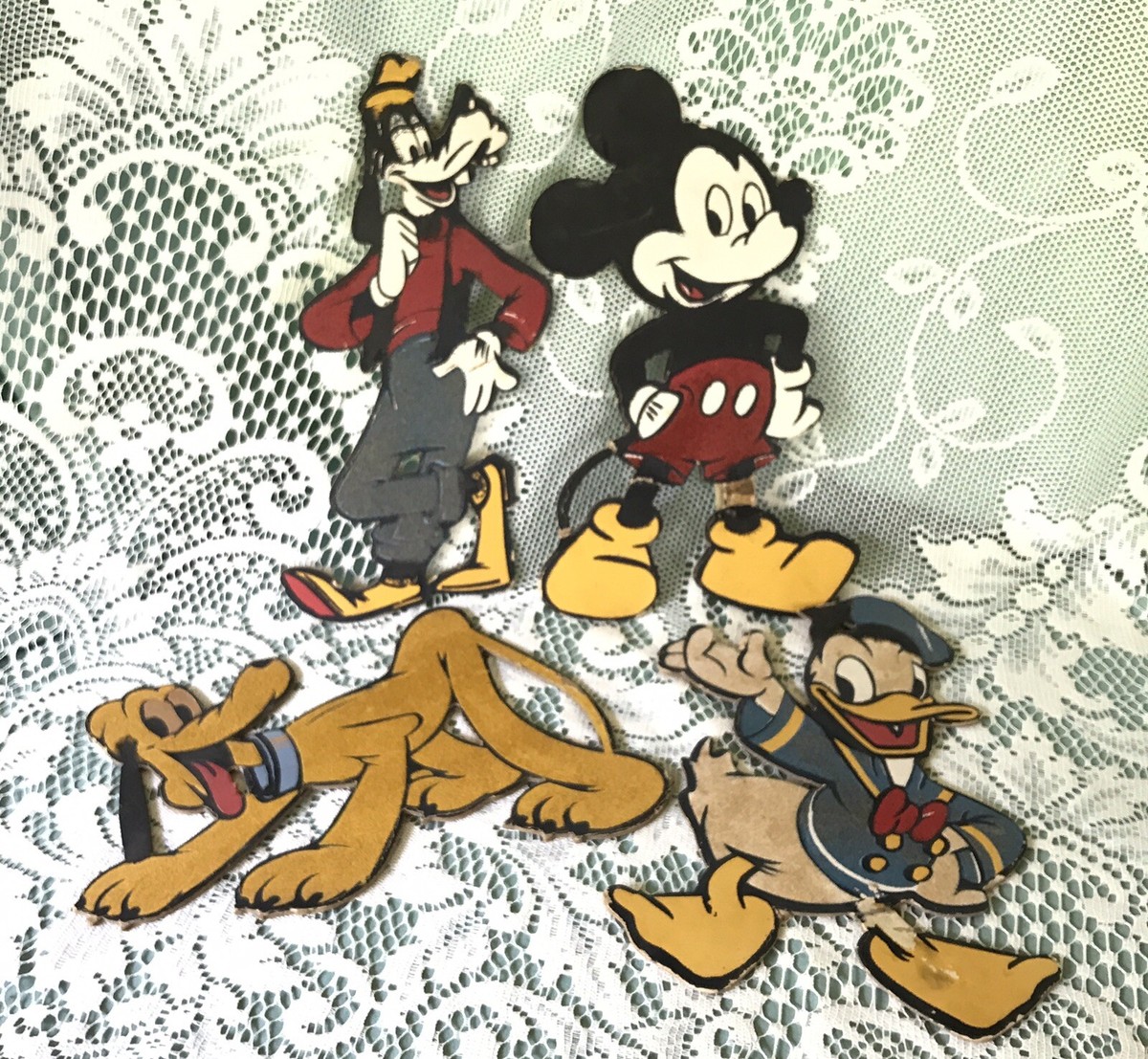 1950's Disney Wall Art Mickey Mouse Pluto Donald Duck Goofy