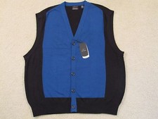  85 GREG NORMAN PIMA COTTON/MODAL CARDIGAN SWEATER VEST- XL - NEWwTAGS