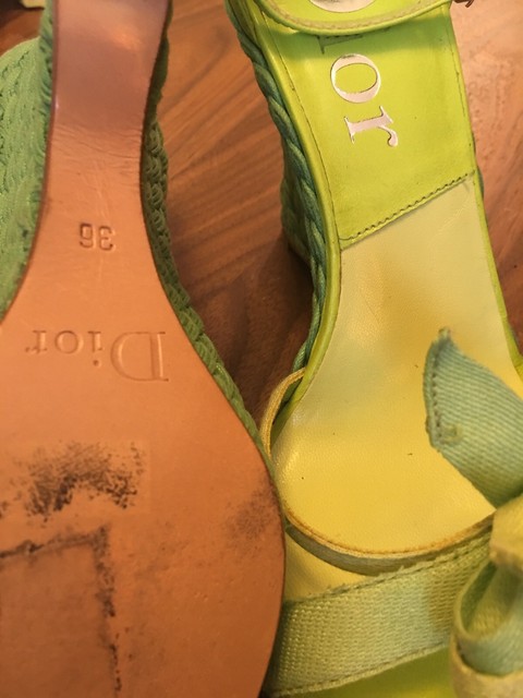 christian dior sandals green