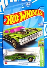 Hot Wheels 2023 HW Slammed Series #237 Layin' Lowrider Mtflk Green w/ 5SPs