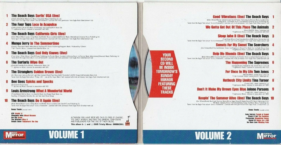 BEACH BOYS & FRIENDS ( DAILY MIRROR Newspaper Double Album ) Live + Studio - Bild 2 von 3
