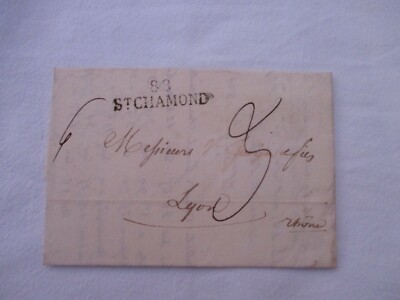 DEP. AKTUELLE 42 69 Postmarke / Brief 88 SAINT CHAMOND NACH LYON 1825