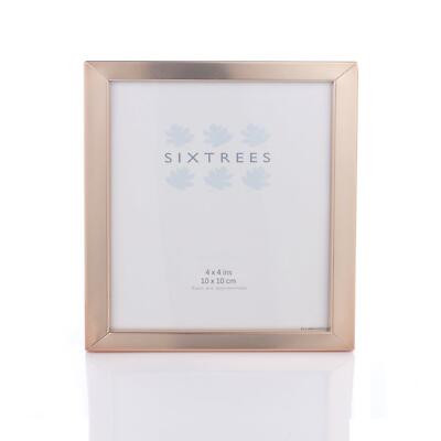 Sixtrees poliertes Kupfer Finish quadratische Kanten Bilderrahmen 4'' x 4''