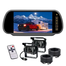 7" Monitor Rear View Backup Camera Night Vision for RV Truck Bus VAN Heavy Duty