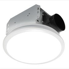 Homewerks 714180 Bathroom Fan Integrated LED Light Ceiling Mount Exhaust Vent...