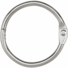 ACCO Loose Leaf Binder Rings, 1 Inch Capacity, Silver, 100 Rings / Box 72202 