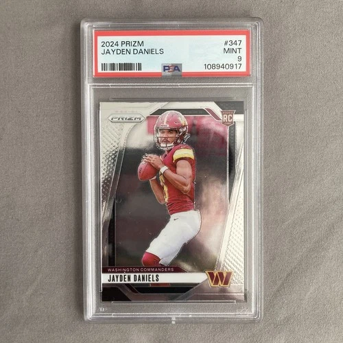 2024 Panini Prizm Football Jayden Daniels Base RC #347 PSA 9