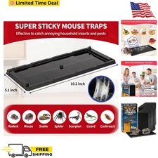 LULUCATCH 12-Pack Sticky Mouse Traps, Pre-Baited Non-Toxic Glue Traps for Indoor