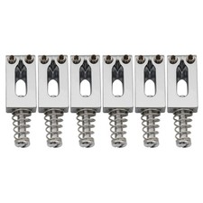 Musiclily 10.5mm Guitar Tremolo Bridge Saddles Set for 20 millimeters, Chrome