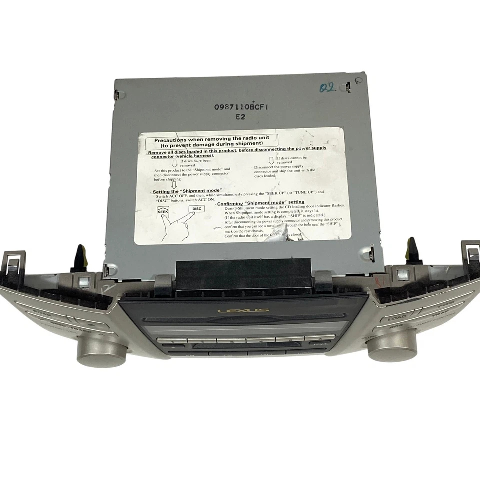 2004-2008 Lexus RX330 RX400H Radio Cassette AM-FM CD Player OEM 86120-48180 - Image 2 of 4
