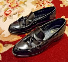 Vintage 1989 Men's Florsheim IMPERIAL Black Tassel Loafers 10D