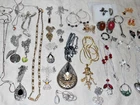 Costume Jewelry Mix Vintage Now Lot earrings necklaces Rings  plus over 50 pcs