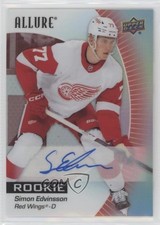 2023-24 Upper Deck Allure Rookies Red Rainbow SP Simon Edvinsson #147 Auto 0nr3