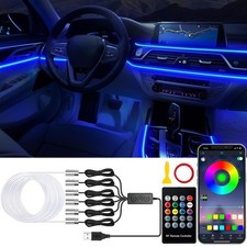 Car Lights, Interior Car Lights with Wireless APP/RF Remote/Button Control, C...