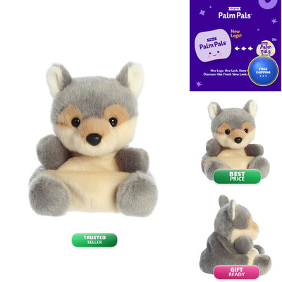 Aurora Adorable Palm Pals Lucian Wolf Stuffed Animal - Fun Collectible Plush