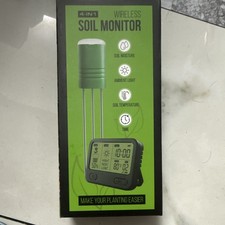 4-in-1 Wireless Soil Monitor Large LCD: Moist...