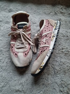 Premiata Lucy-D Perforated Sneaker aus Textil (Nylon) mit Wildlederdetails
