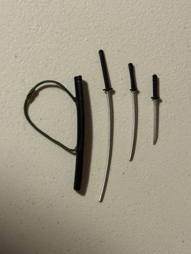 GI Joe Classified Samurai Sword Set w/ Scabbard Custom Fodder 1/12 Scale