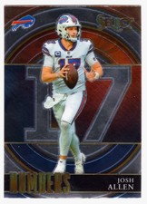 Josh Allen 2021 Panini Select Numbers #SN-2 Insert Buffalo Bills