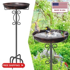jsyonii Bird Bath for Outside, 12" Garden Bird Baths Bowl,Vintage Bronze