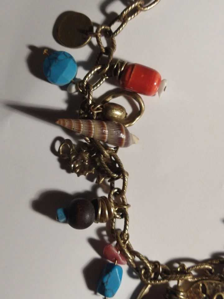 COLDWATER CREEK collar con encanto de vida marina - 20" material mixto playa colgante Foto 4 de 4