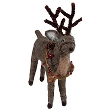 C&F Enterprises Woodland Deer Brown 8.3 x 4.7 Inch Wool Hanging Christmas Orname