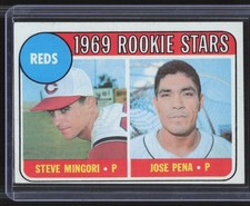 1969 Topps #339 Reds 1969 Rookie Stars (Steve Mingori / Jose Pena)
