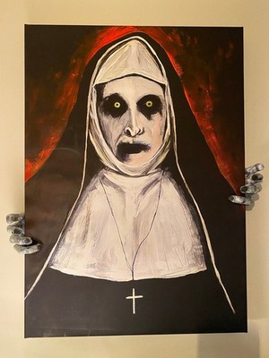 Conjuring 2 Valak Painting Life-Size Resin Hands Prop   Left & Right Set