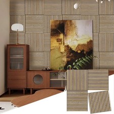 ARMURO Acoustic Wood Panels 4-Pack Natural Oak Veneer 23.6" x 23.6"