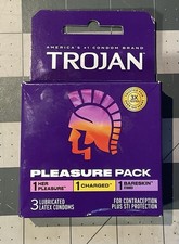 Trojan Pleasure Pack Condoms Assorted Lubricated Varieties, 3 Count