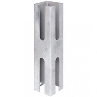 Alberts Zaunpfosten-Adapter, Feuerverzinkt Passiviert, FüR Pfosten 60 X 60 Mm