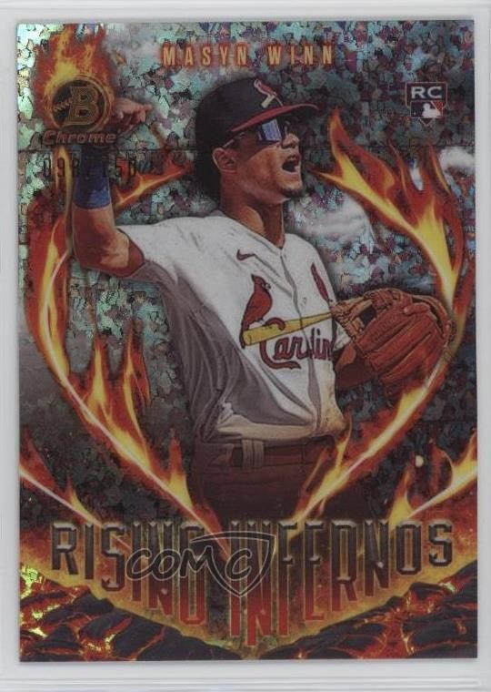 2024 Bowman Rising Infernos Mini-Diamond Refractor /150 Masyn Winn Rookie RC