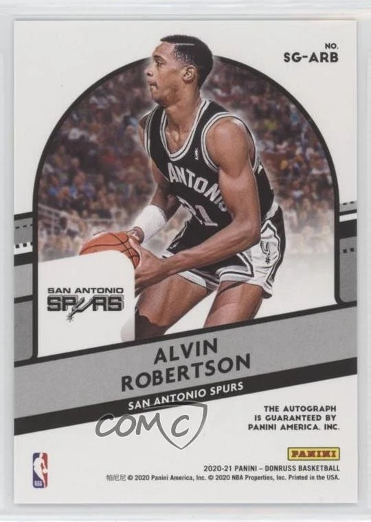 2020-21 Panini Donruss Signature Series Alvin Robertson #SG-ARB Auto - Image 2 of 2