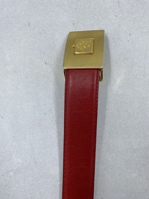 Christian Dior Red Leather Belt Length 30 display picture 2