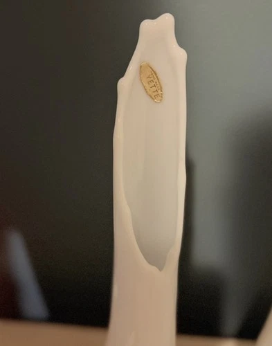 Vintage LE Smith White Milk Glass Swung Vase, Hobnail 3 Toe 13.5”