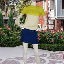 Vintage Tri Tone Linen Dress Petite S Mod Colorblock