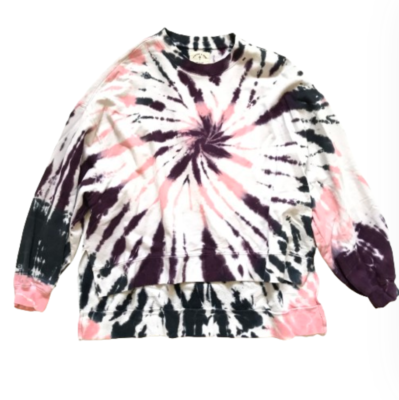 Electric \u0026 Rose Neil Wave Tie Dye Sweatshirt Womens Small Pink Purple Crew  Neck | eBay