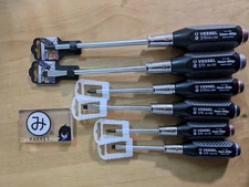 VESSEL Non slip Tang Thru Screwdrivers -5.5,6,8,+1,2,3 75-150mm No.B-370  6set