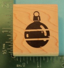 ROUND CHRISTMAS ORNAMENT Rubber Stamp