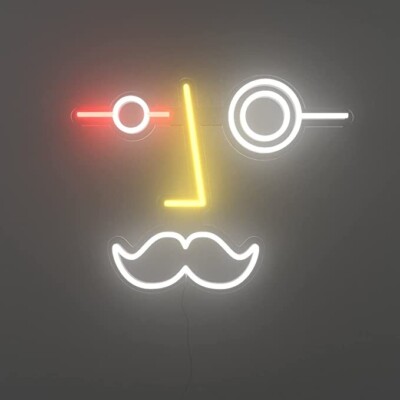 32''x25.2'' Monsieur Flex LED Neon Sign Light Party Gift Shop Show Artwork Décor