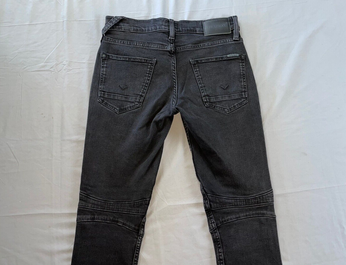 Hudson 'Ethan Biker Skinny' Stretch Denim Moto Jeans. Men's 28X32