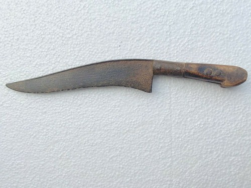 Antique Old Rare Hand Crafted Iron Blade Dagger Knife Khanger With Horn Hilt - 第 1/5 張圖片