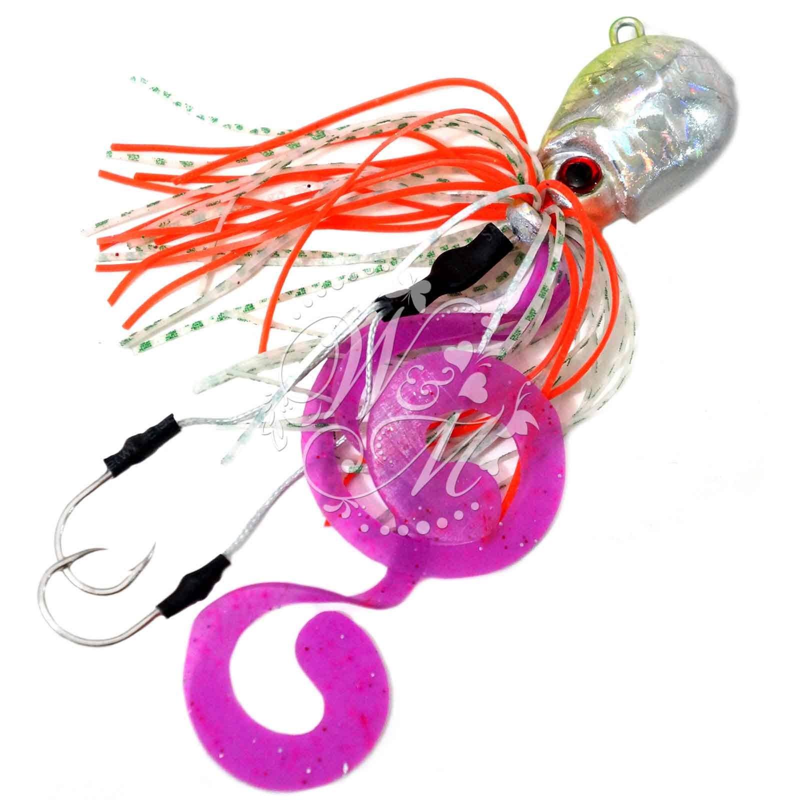 10pcs 9oz Fishing thunder Octopus Head Jig Groper Lingcod Random Color Fish lure - Image 8
